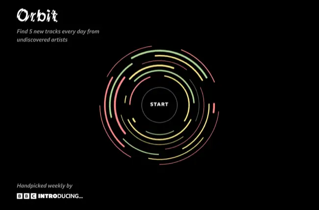Screenshot of BBC Orbit