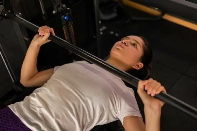 Woman lifting weights