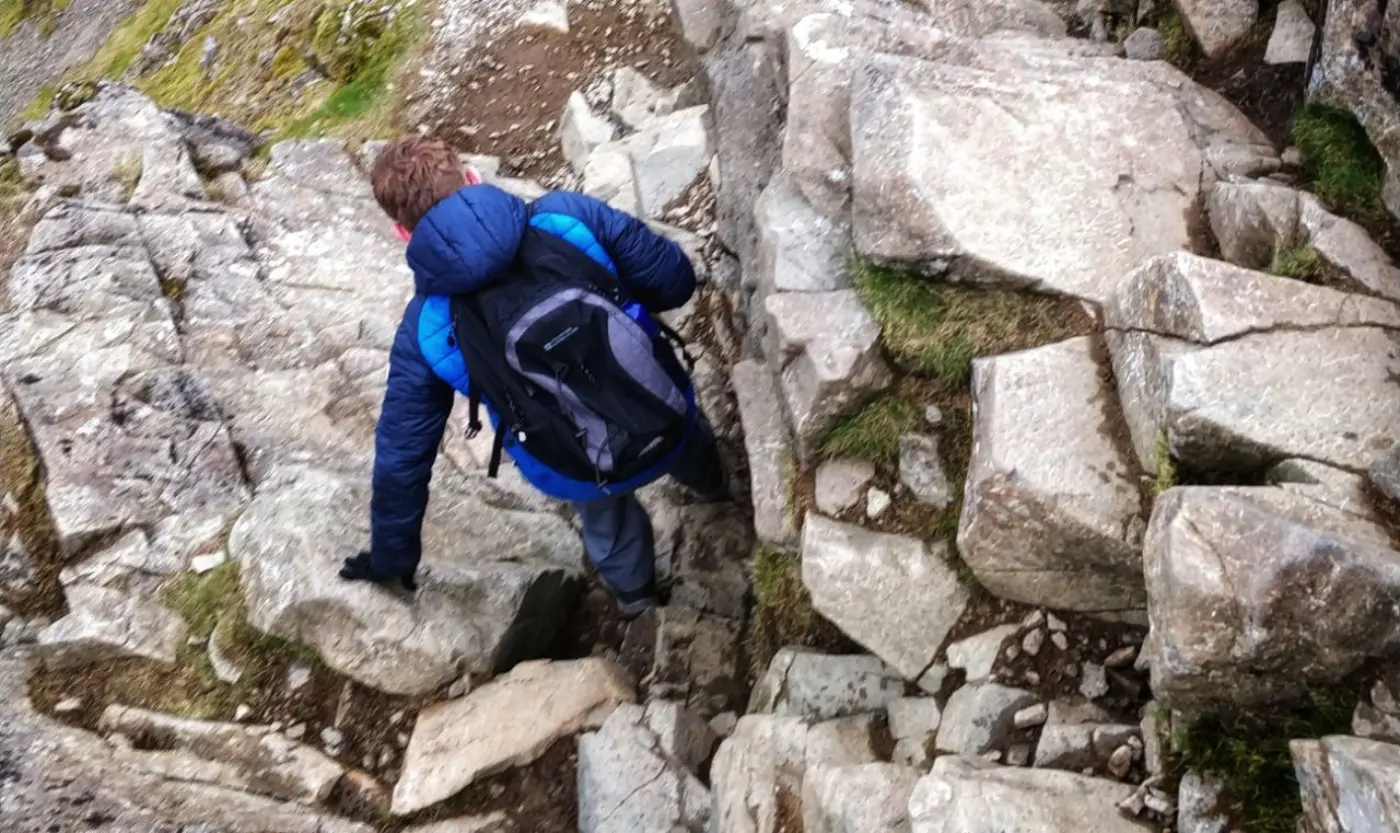 Coming down from Helvellyn via Swirral Edge