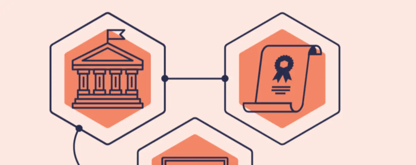 Microcredentials representing institutions and transcripts.