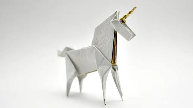 Photo of origami unicorn by Jo Nakashima