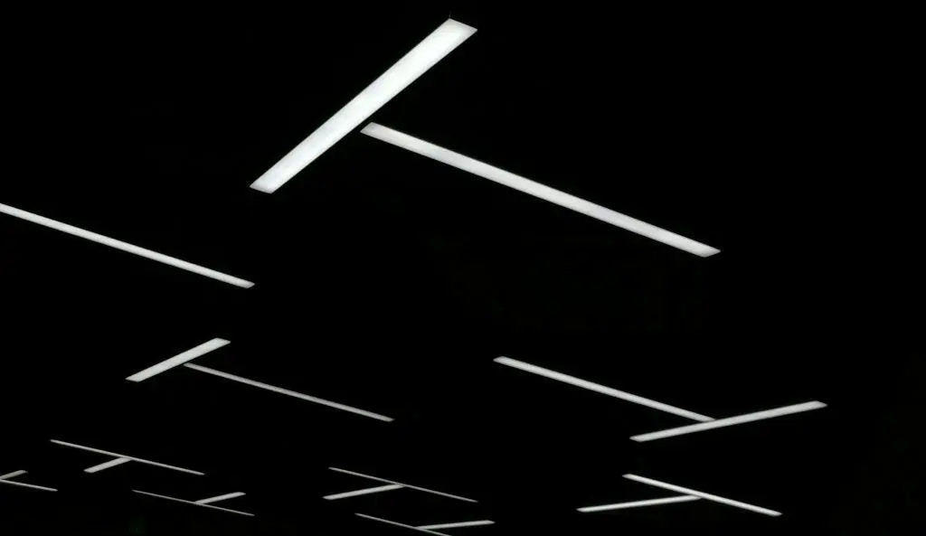 Strip lights in darkness