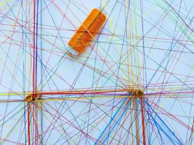 Threads of assorted colours