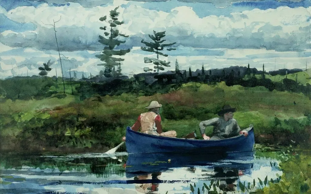 Old blue boat