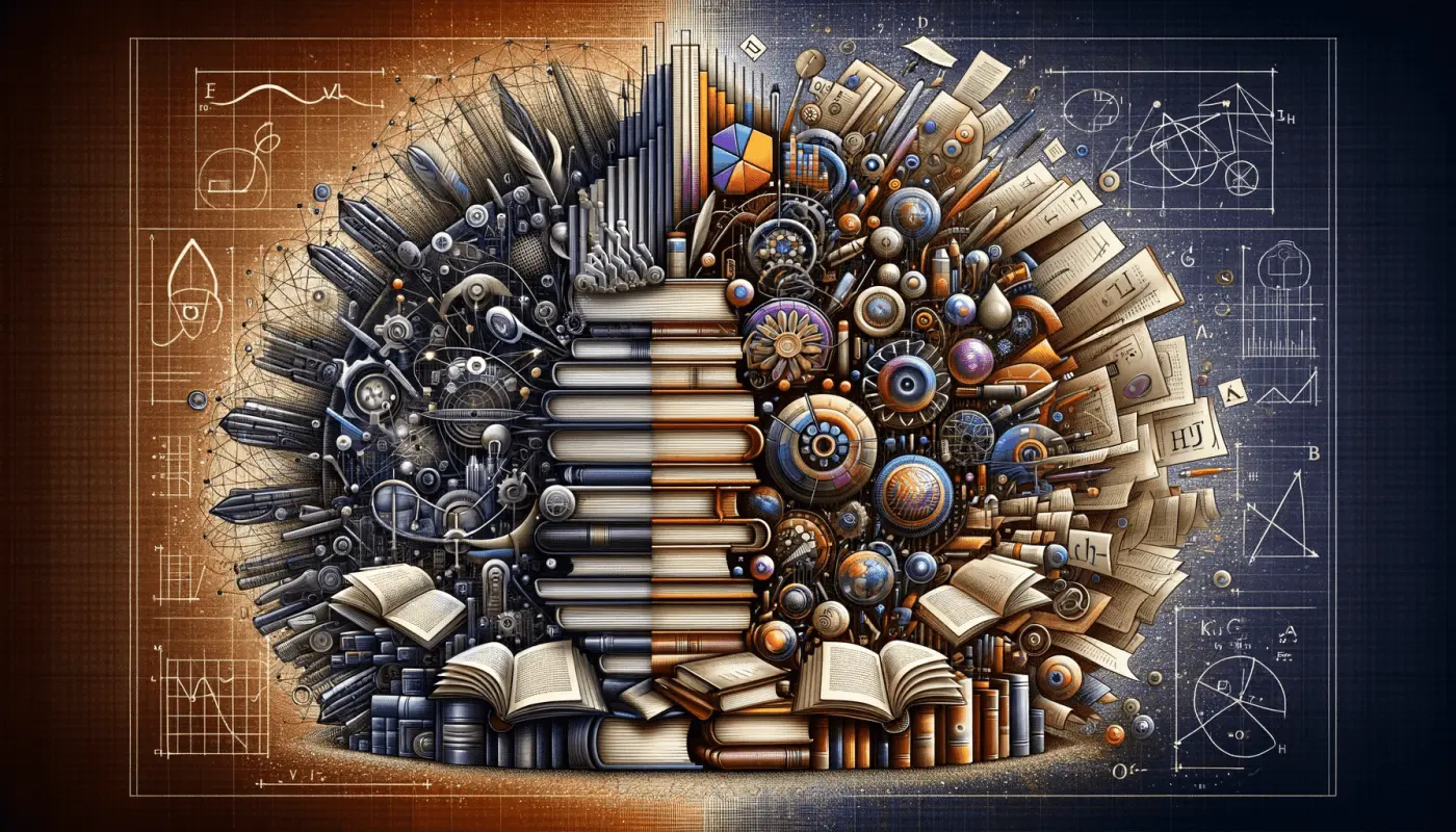DALL-E 3 image: An abstract representation of the concept of epistemology in the humanities and sciences. 