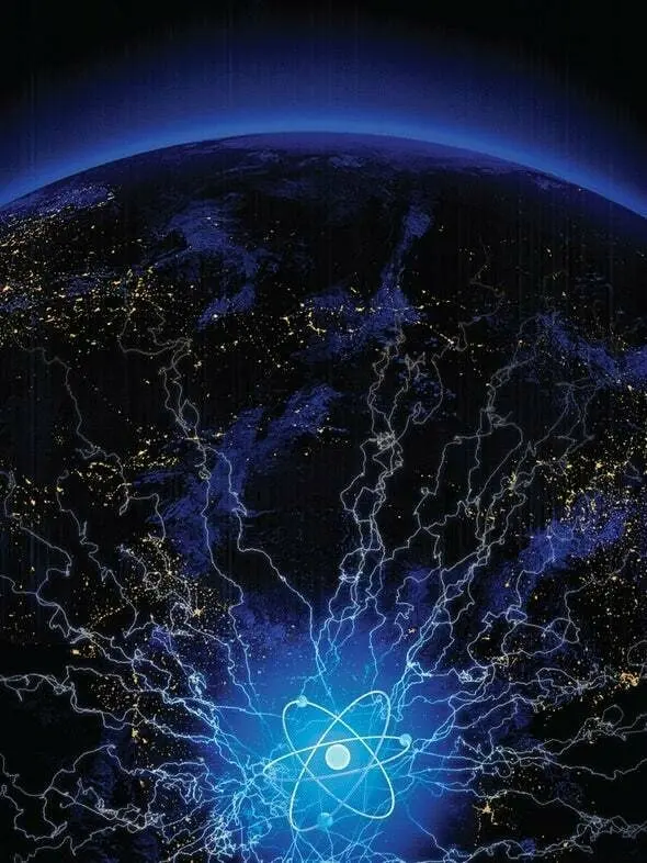 Globe linked to ball of energy