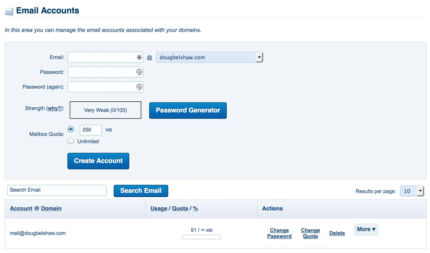 cpanel-email-configure