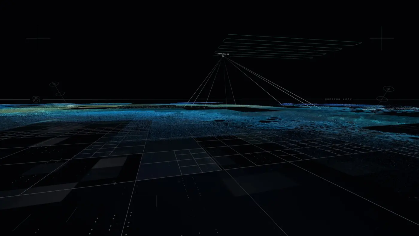 LIDAR scanning of Tuvalu by satellite