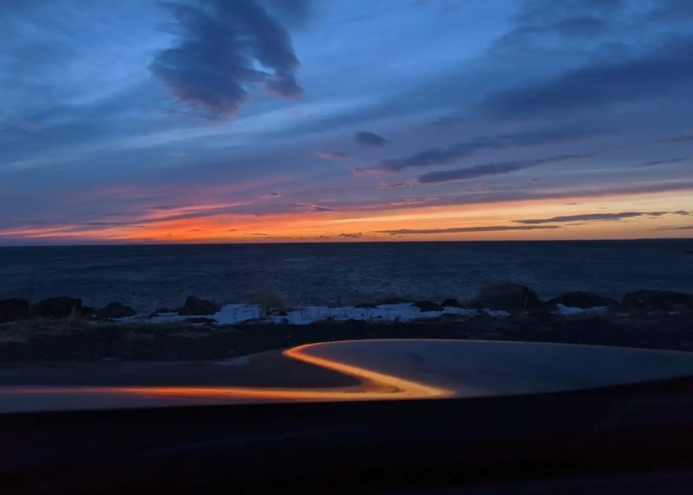 Fiery sunset