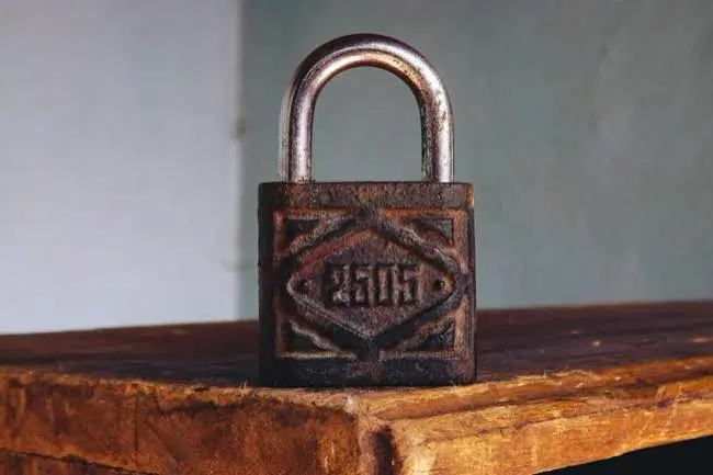 A padlock