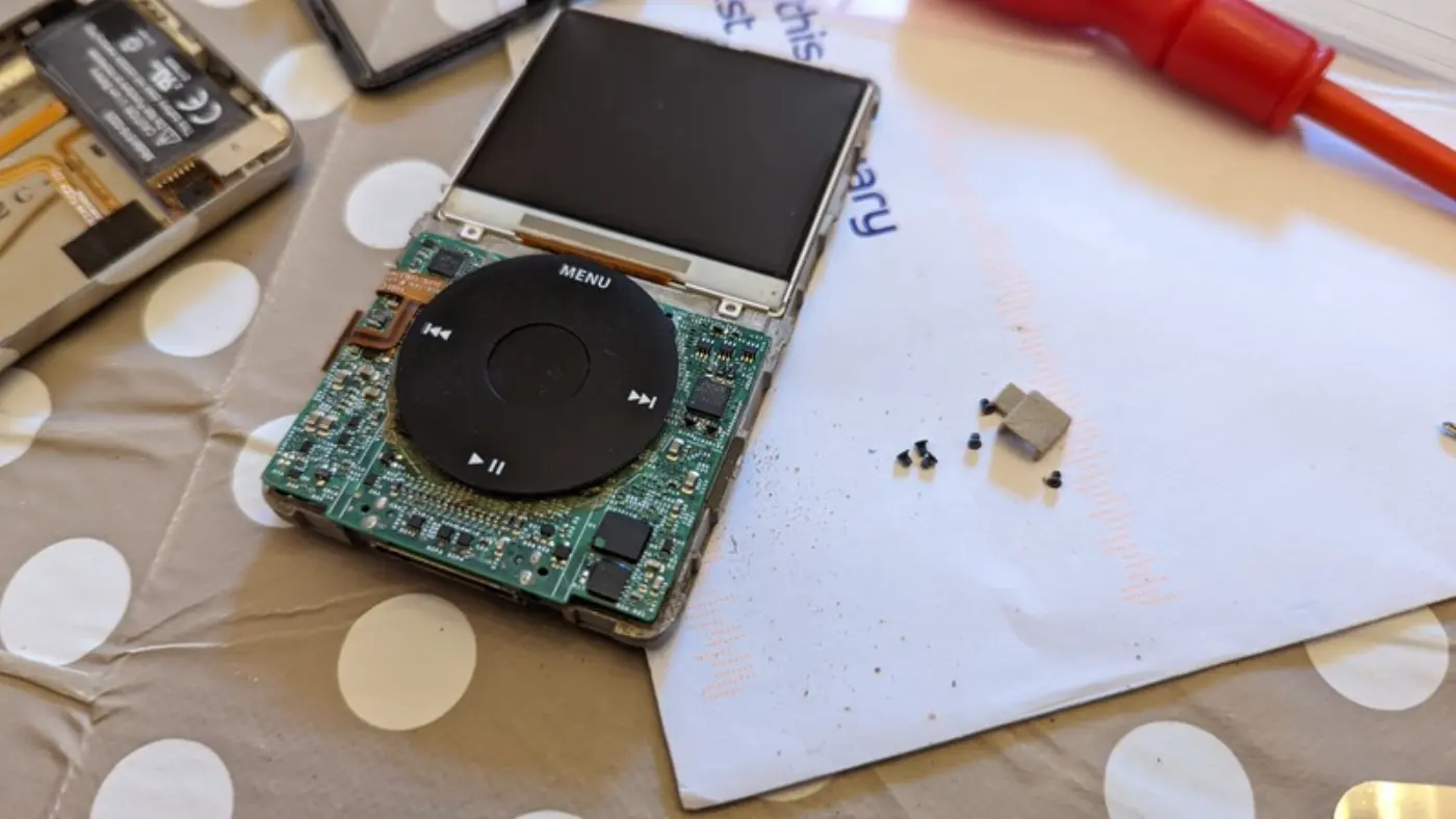 Disassembled iPod Classic 5th Generation