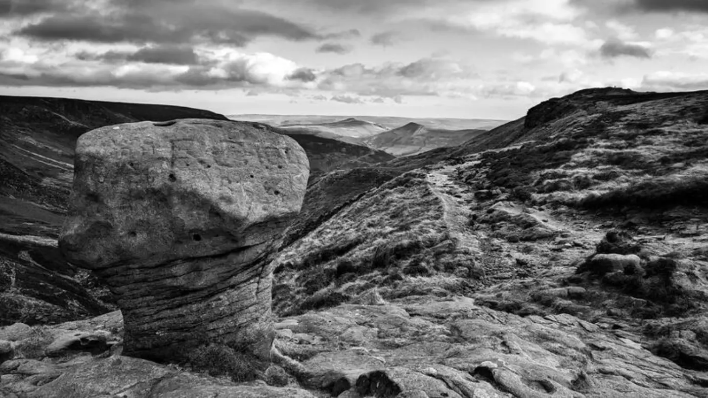 Looking down over Edale
