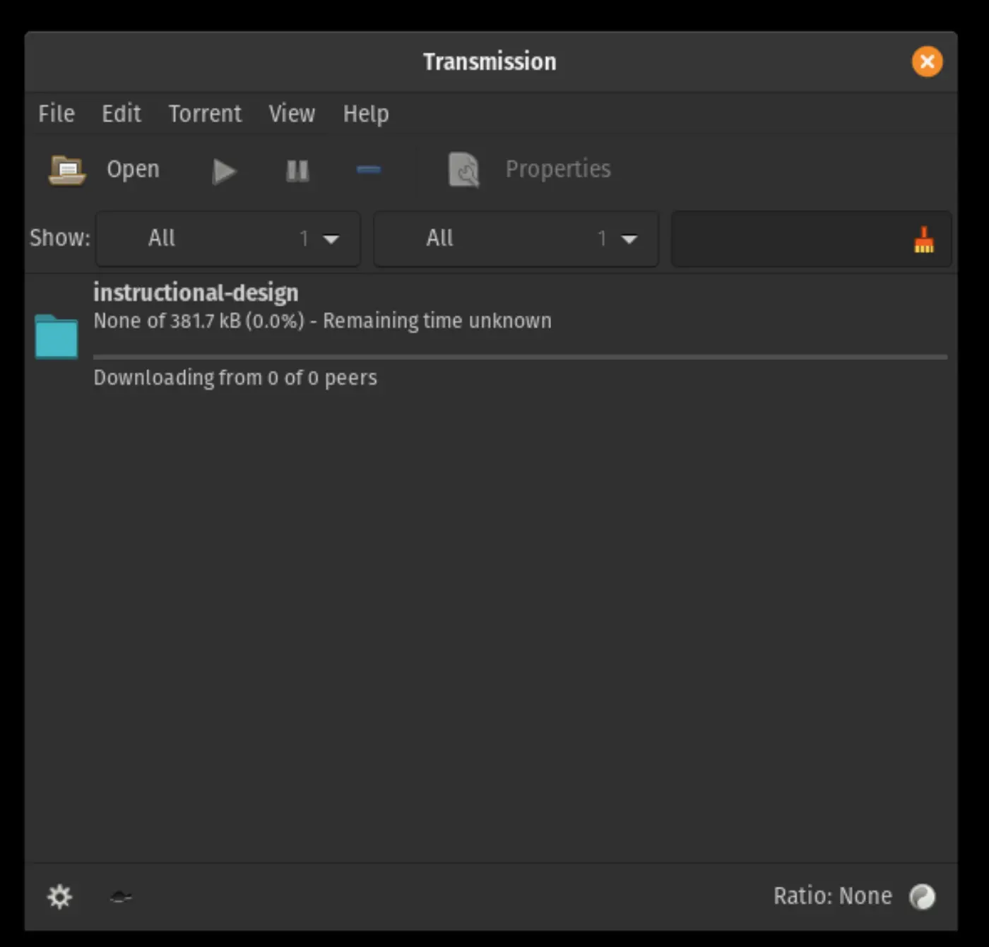 Downloading torrent