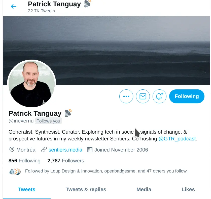 Example of how to turn on notifications per Twitter account
