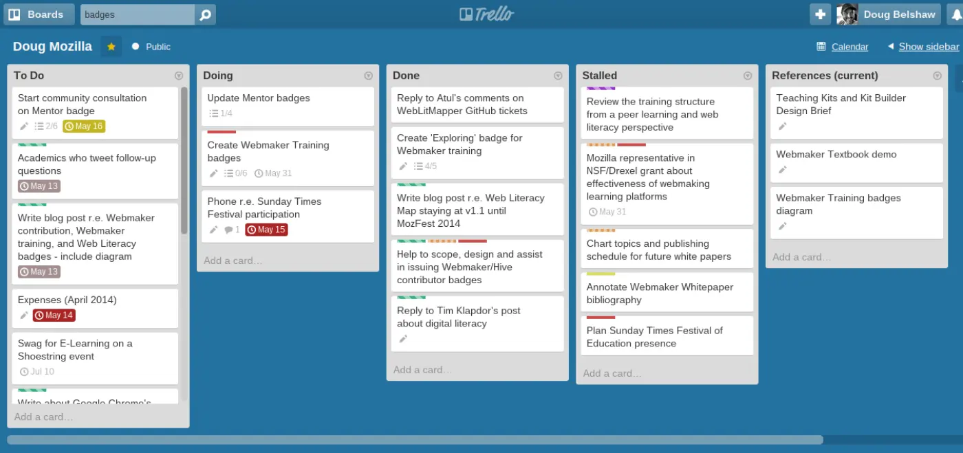 Doug Mozilla   Trello