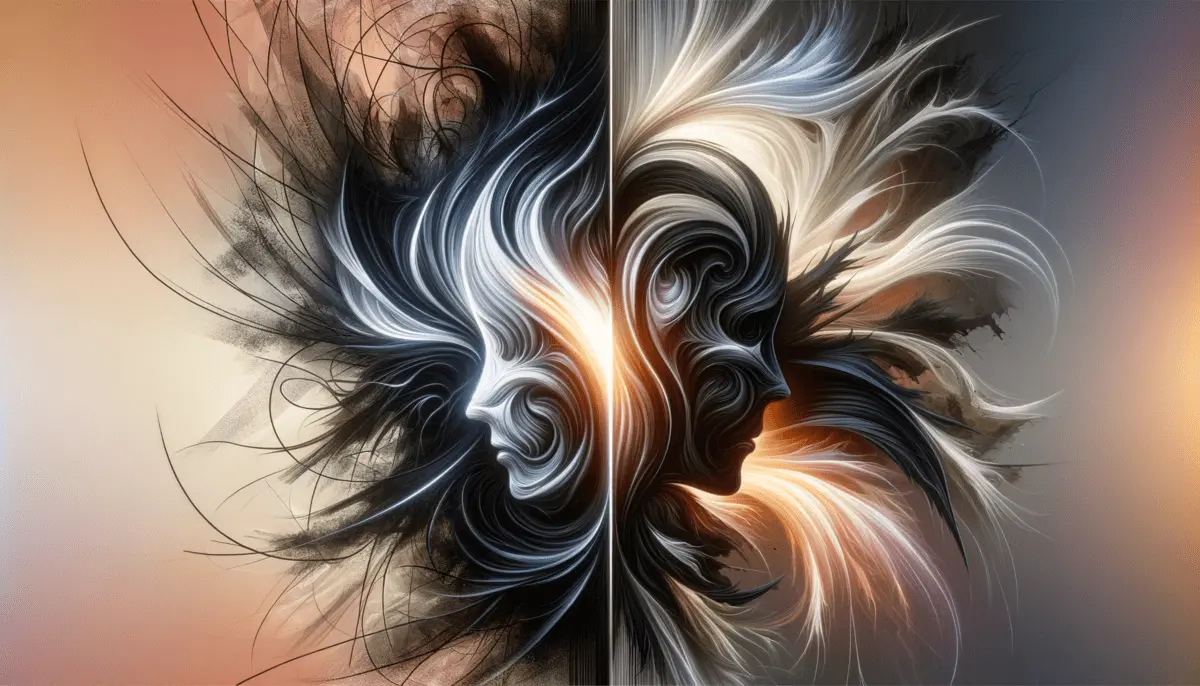DALL-E 3 created image showing light and dark