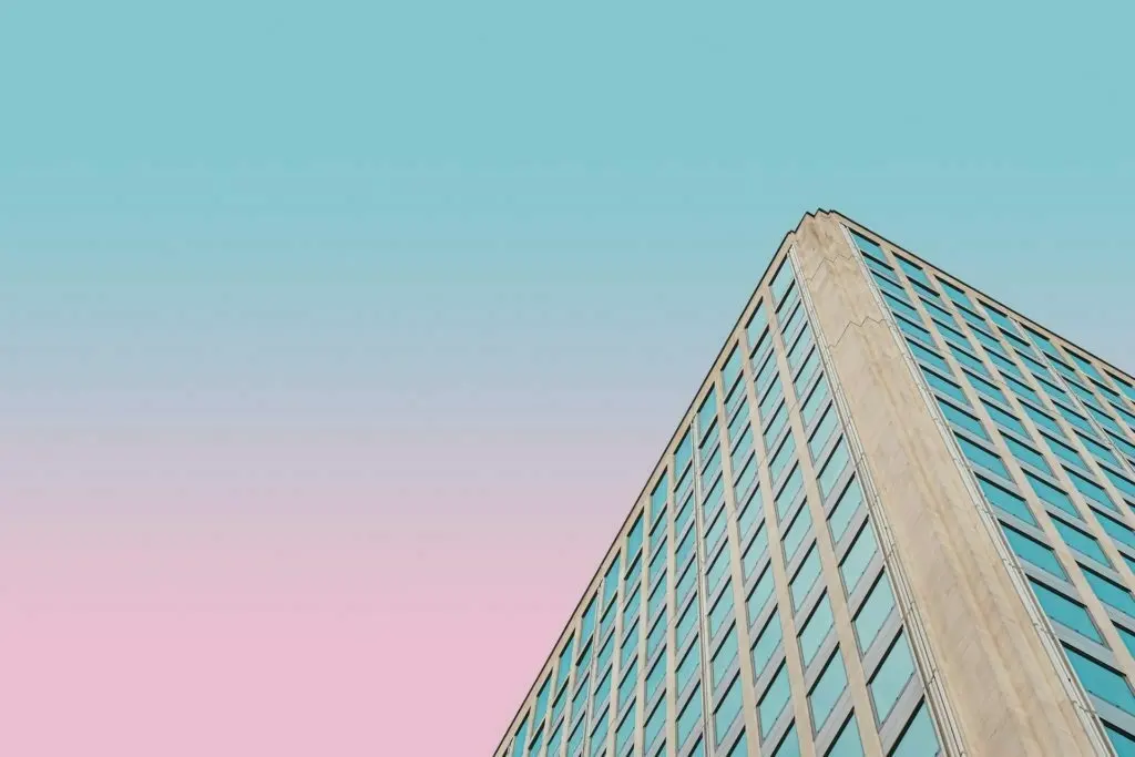 Corner of a high-rise building