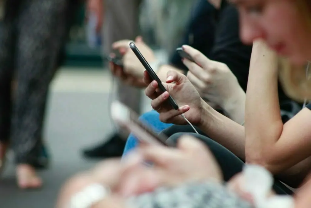 People using devices