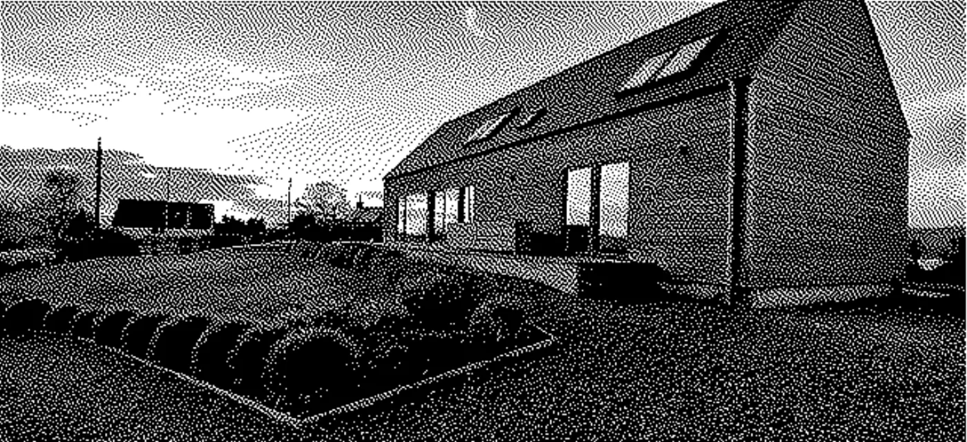 Wooden-clad house in the Scottish borders