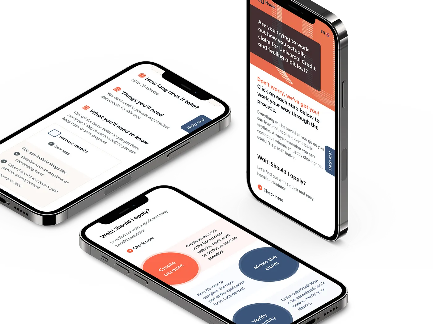 Screenshot of Universal Credit helper app prototype