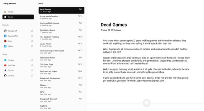 Screenshot of garry.net