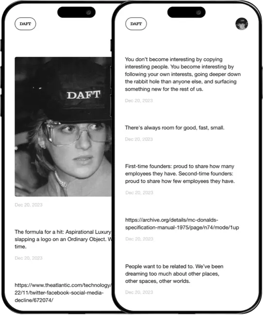 Screenshot of Daft Social