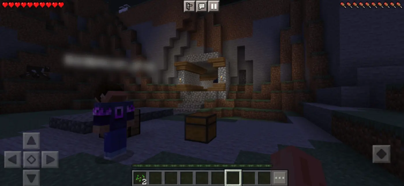Screenshot of Minecraft with username blurred