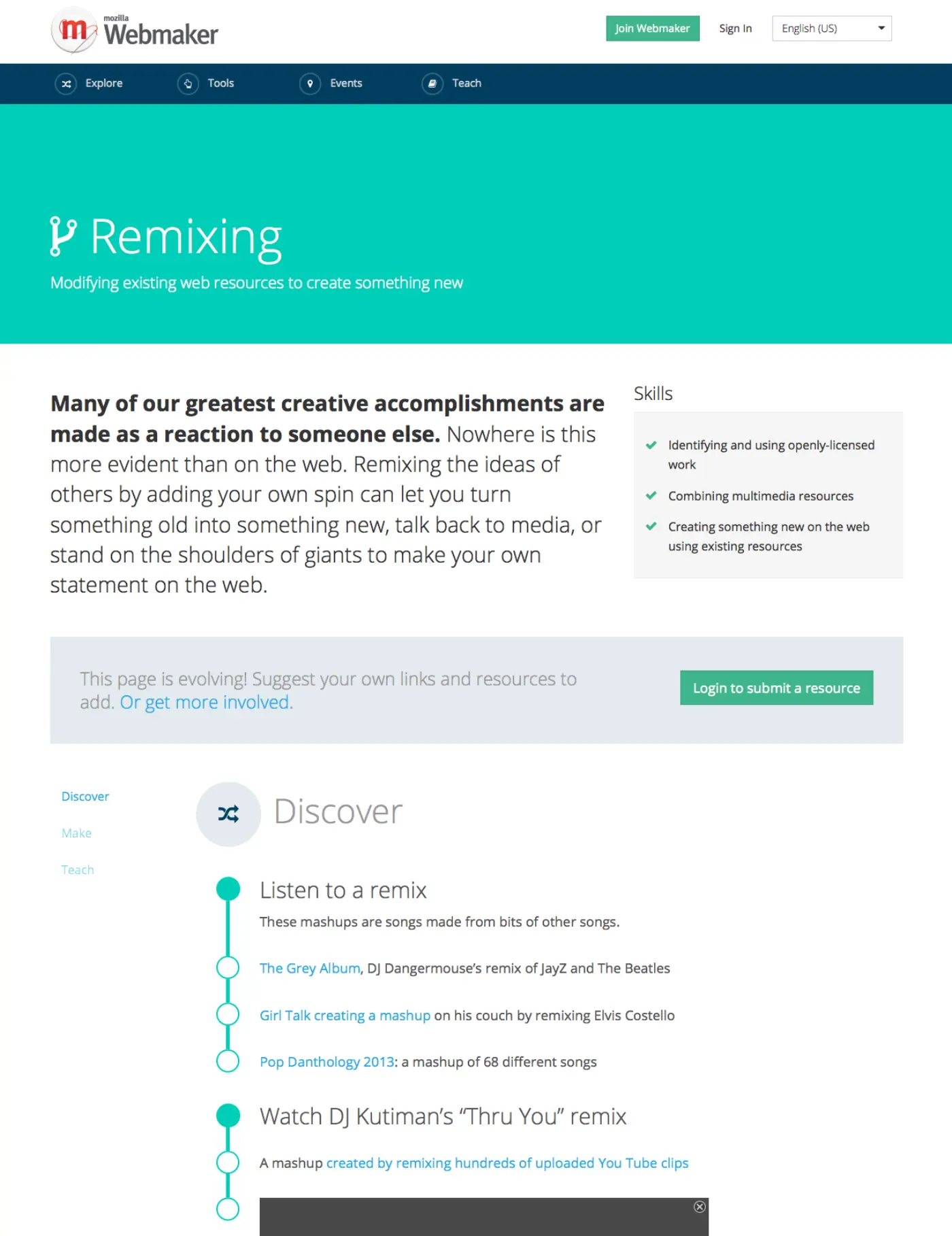 Webmaker Resources - Remix