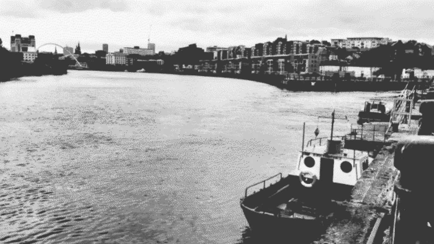 River Tyne with bridges and boats